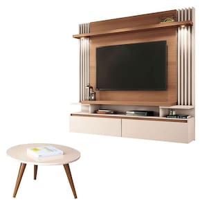 Home Suspenso Brasil e Mesa de Centro Sorelle Off White Nature - HB Móveis