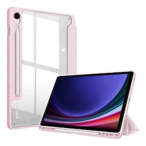 Capa acrílica rosa p/ tablet samsung s9 fe 10.9