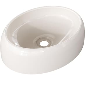Cuba De Apoio Oval Para Banheiro Lavabo C01 Capri O39 Bege