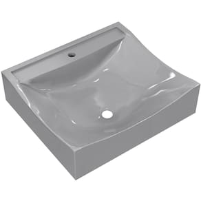 Cuba De Apoio Quadrada Para Banheiro Lavabo C01 Q440 Cinza