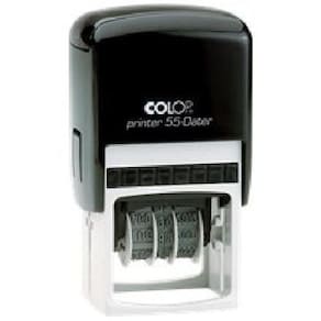 Carimbo automático datador print 55 preto com branco