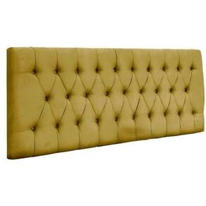 Painel Cabeceira Dubai Para Cama Box-1,38 Mt-suede Amarelo