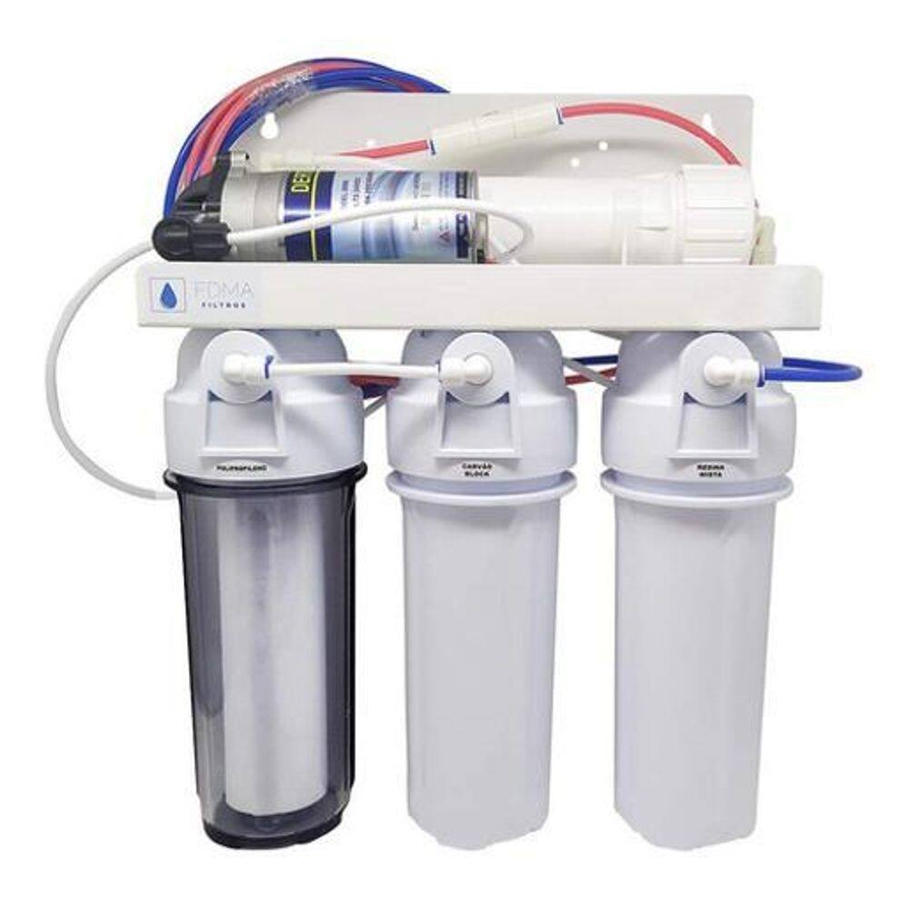 Filtro osmose reversa + d.i 100gpd bomba caneta tds