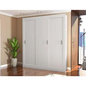Guarda Roupa Casal Ambiente COR2303444 Branco - Araplac