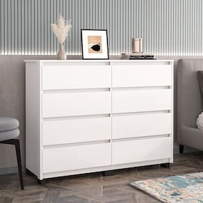Cômoda 8 Gavetas em MP Coimbra Branco