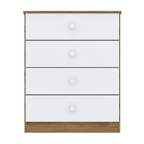 Cômoda Infantil Amarelinha Rústico Branco – Henn