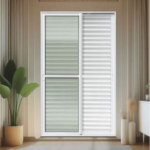 Porta de Correr Venez. 3 Folhas Moveis 210 X 120 Elite com Fecho Automático Vidro Liso Branco