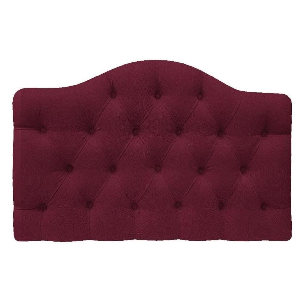 Cabeceira Suspensa Imperatriz 90 Cm Solteiro Suede Bordô