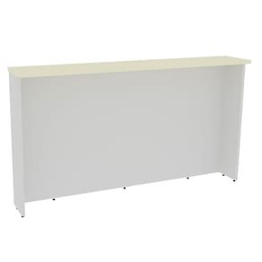 Bancada Ilha Cozinha 200cm Flórida Branco Ártico / Cinza Argila
