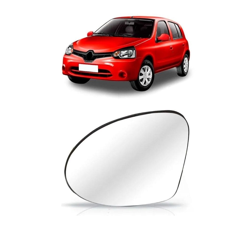 Lente retrovisor clio 2013 a 2017 com base
