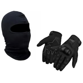 Luva x11 blackout com protetor + capuz balaclava tamanho p
