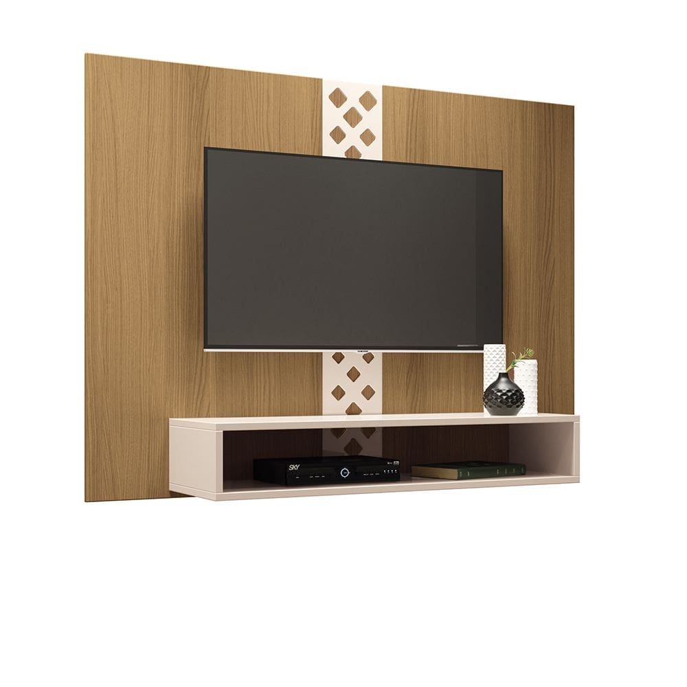 Painel Suspenso para Sala de Estar 120cm Carter H01 Off White - Nature Clique Chique