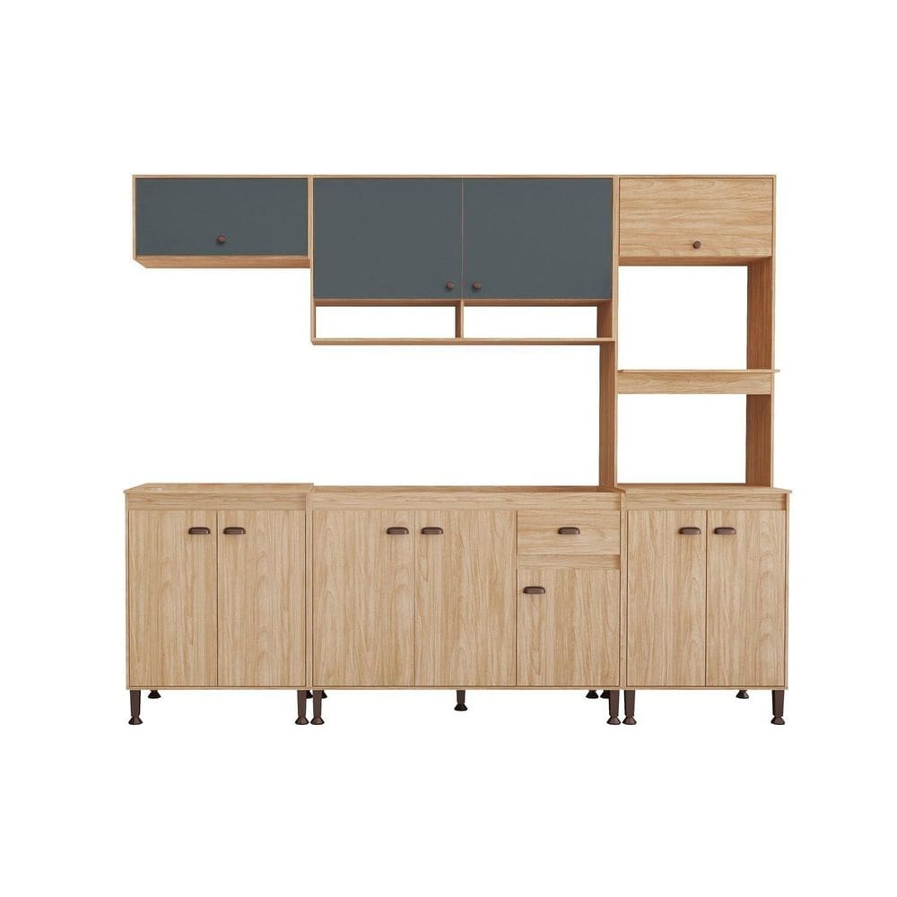Cozinha Torino 7 - 253 X 220 X 51,5 MEL / PETROLEO