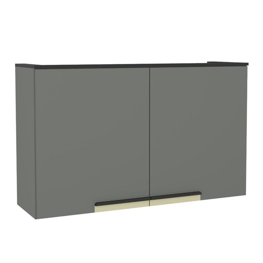 Armário Aéreo 120cm 2 Portas Cozinha Flórida Grafite