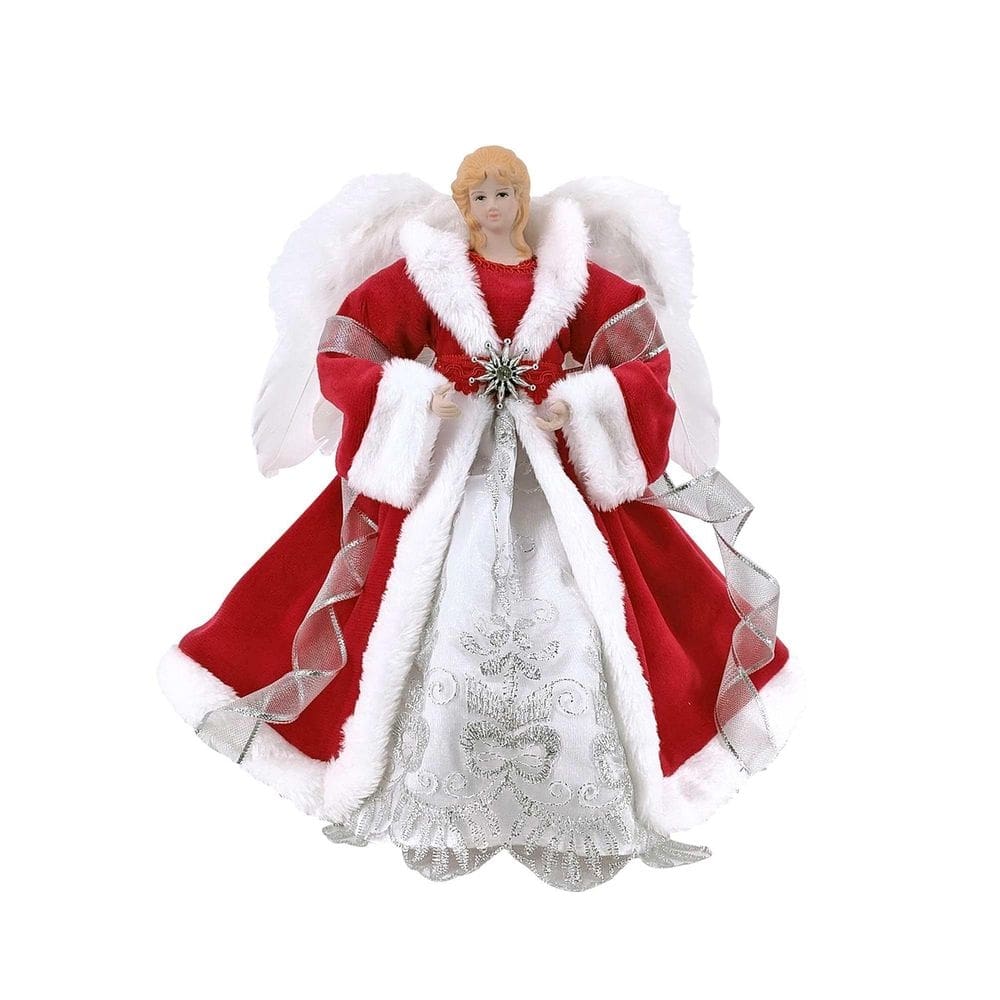 Anjo vermelho e branco 30cm