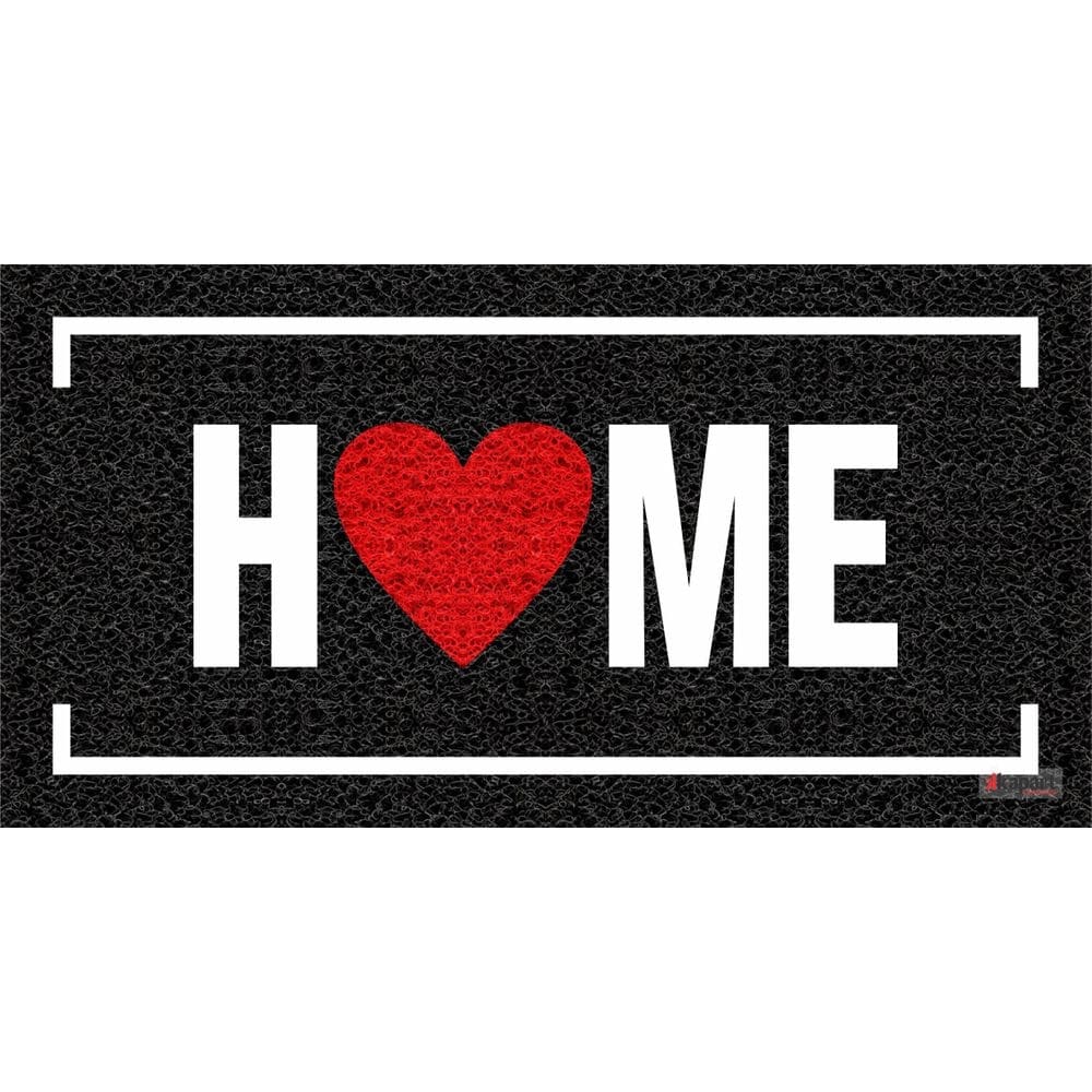 Tapete capacho home  coração  62x32cm