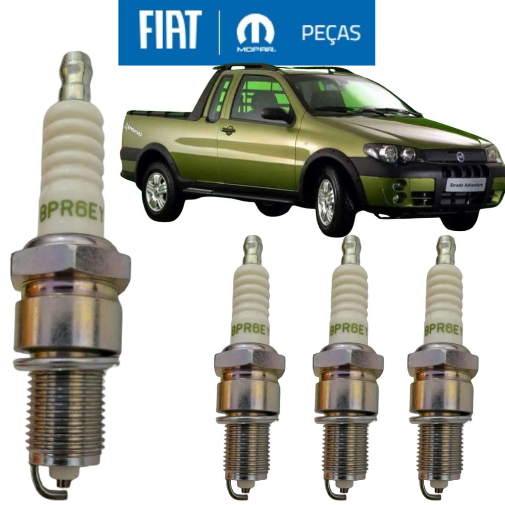 Jogo Vela Ignição Fiat Strada1.8 8v 7086105 BPR6EY