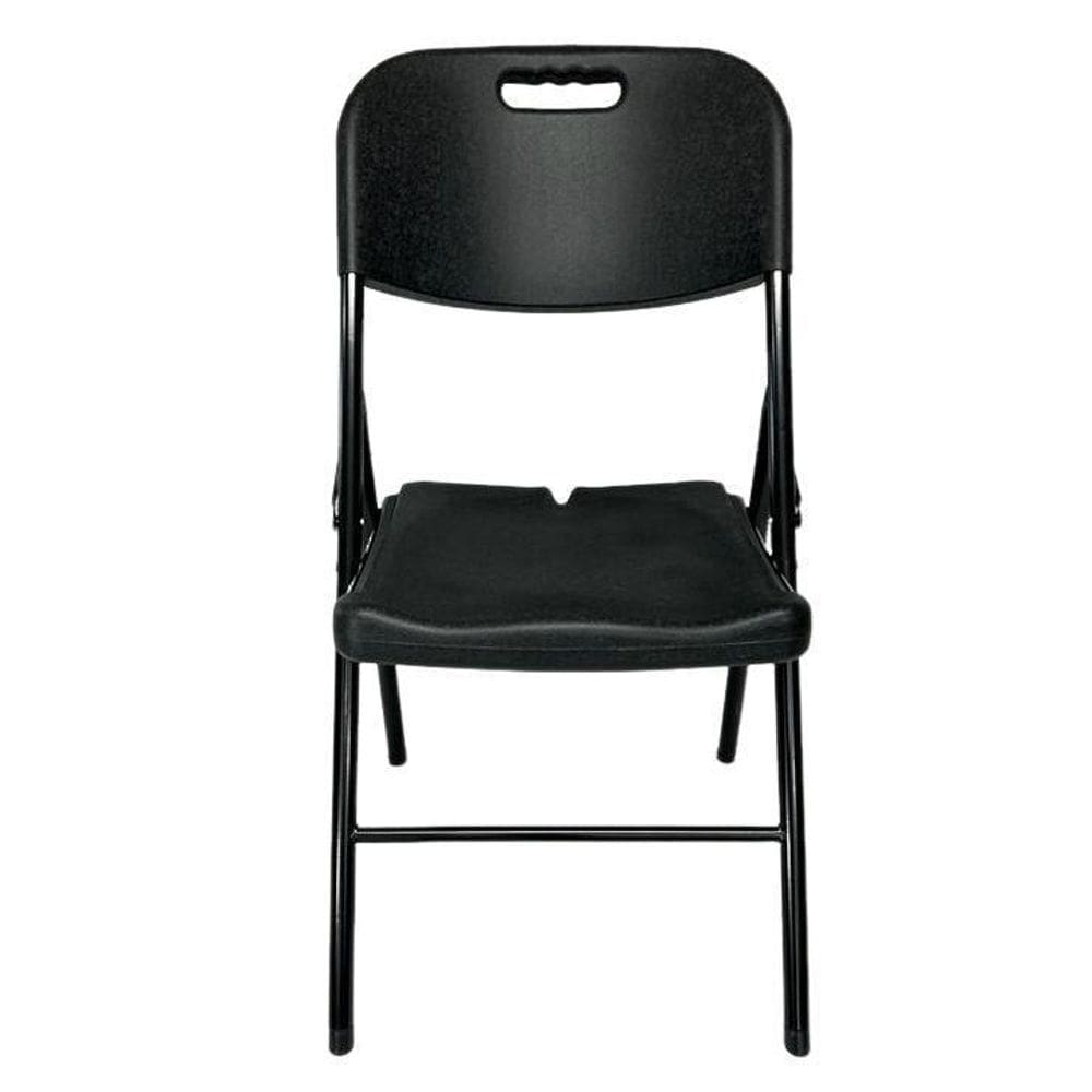 Cadeira Dobrável Para Mesa Maleta Vghome Cor Preta