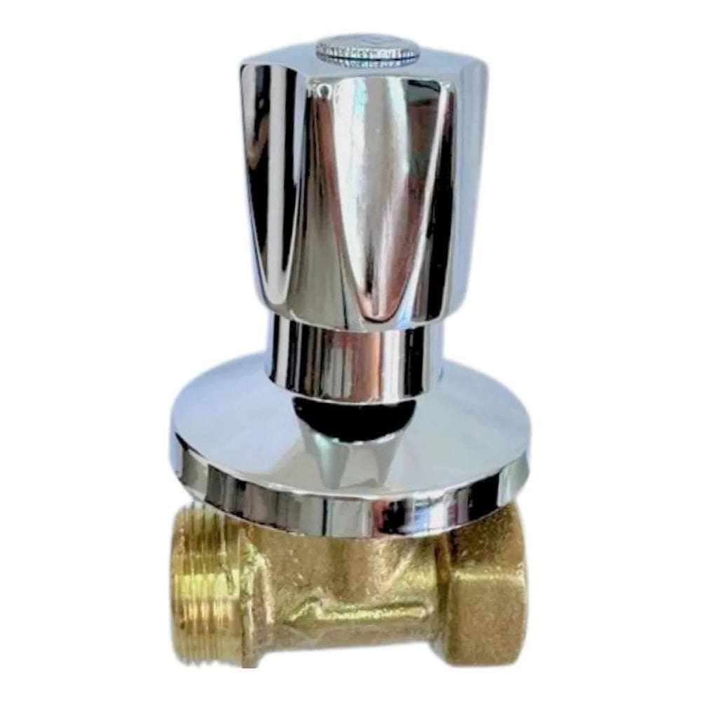 Registro De Pressão 1/2 C50 Acabamento Cromado Cor Prateado