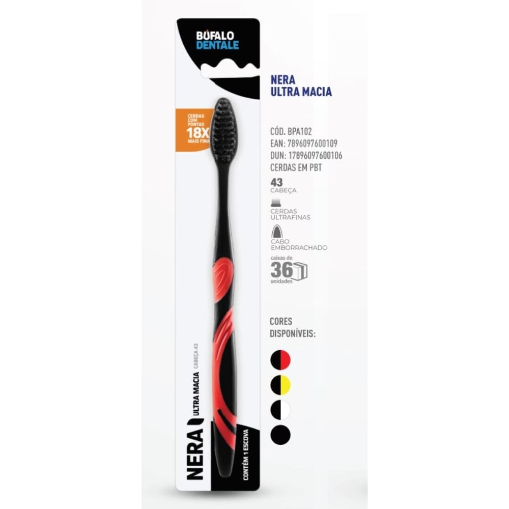 Escova Dental Nera Ultra Macia Búfalo