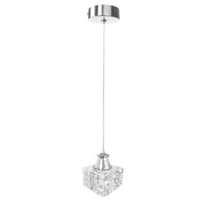 Pendente De Cristal Transparente Quadrado Quarto Prata Bet43