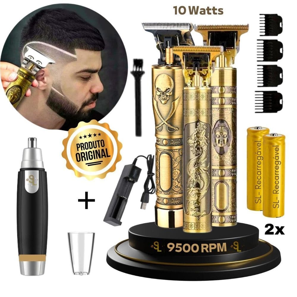 Barbeador turbo ultrabarber maxshaver gold bivolt + nariz