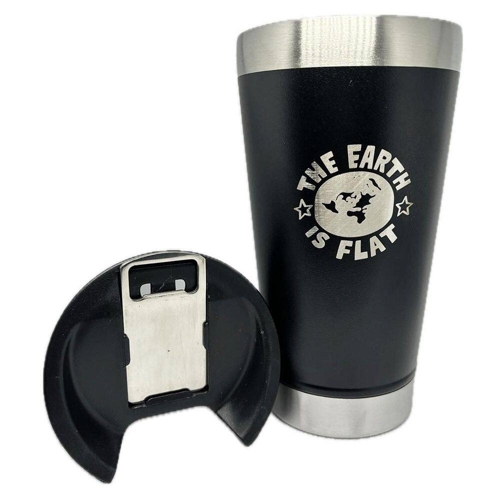 Copo Térmico Terra Plana 500Ml Gelado Quente Tampa + Abridor