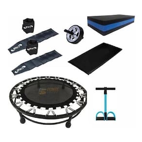 Kit mini jump+colchonete+extensor+caneleira 2 e 3kg + step