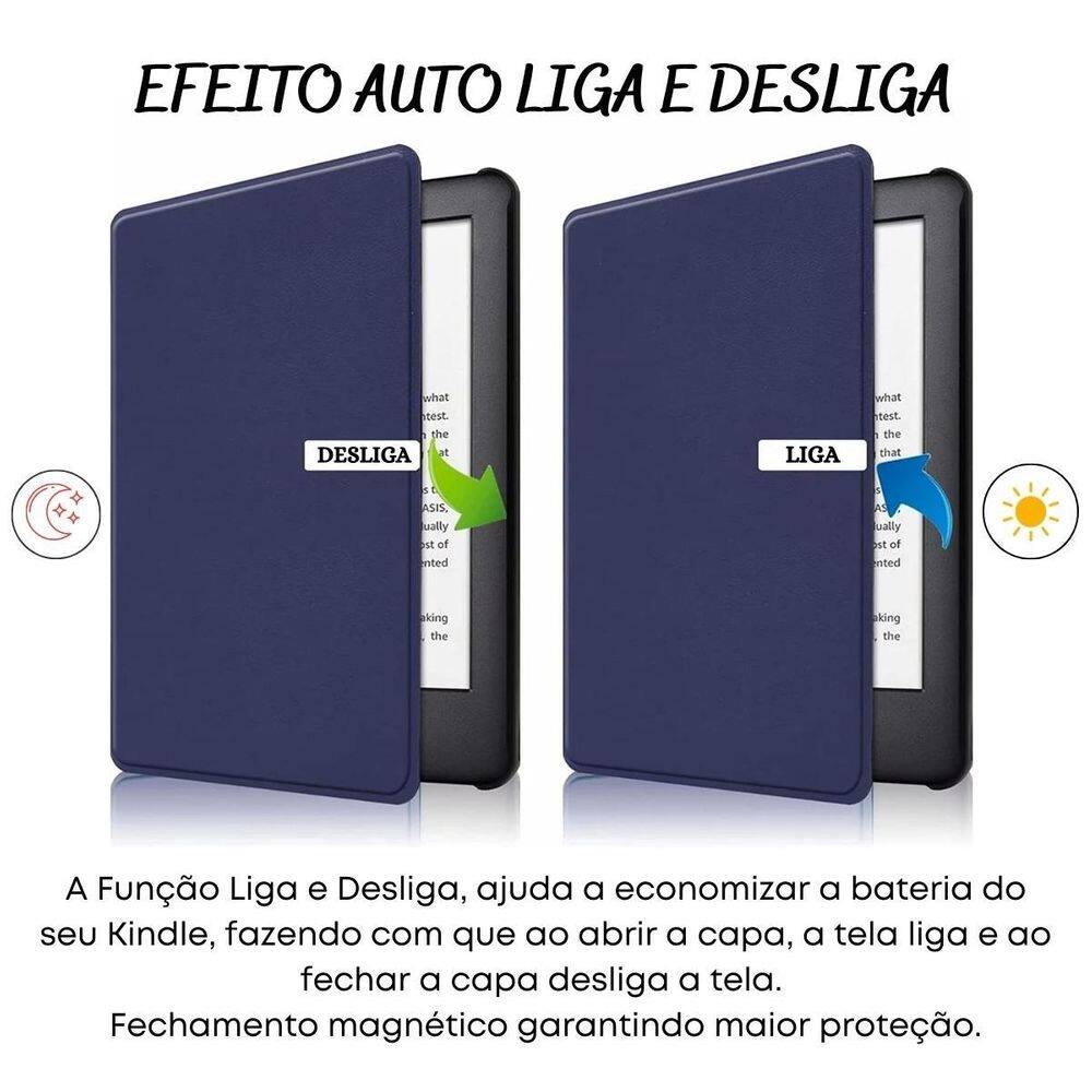 Capinha case couro sintético para kindle 11º geração c2v2l3