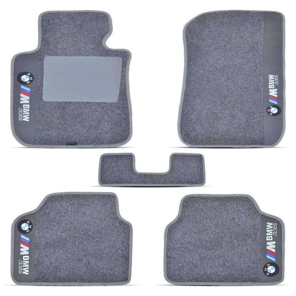 Tapete de carpete 8 mm 5 peças cinza hitto bmw 335i 99-11