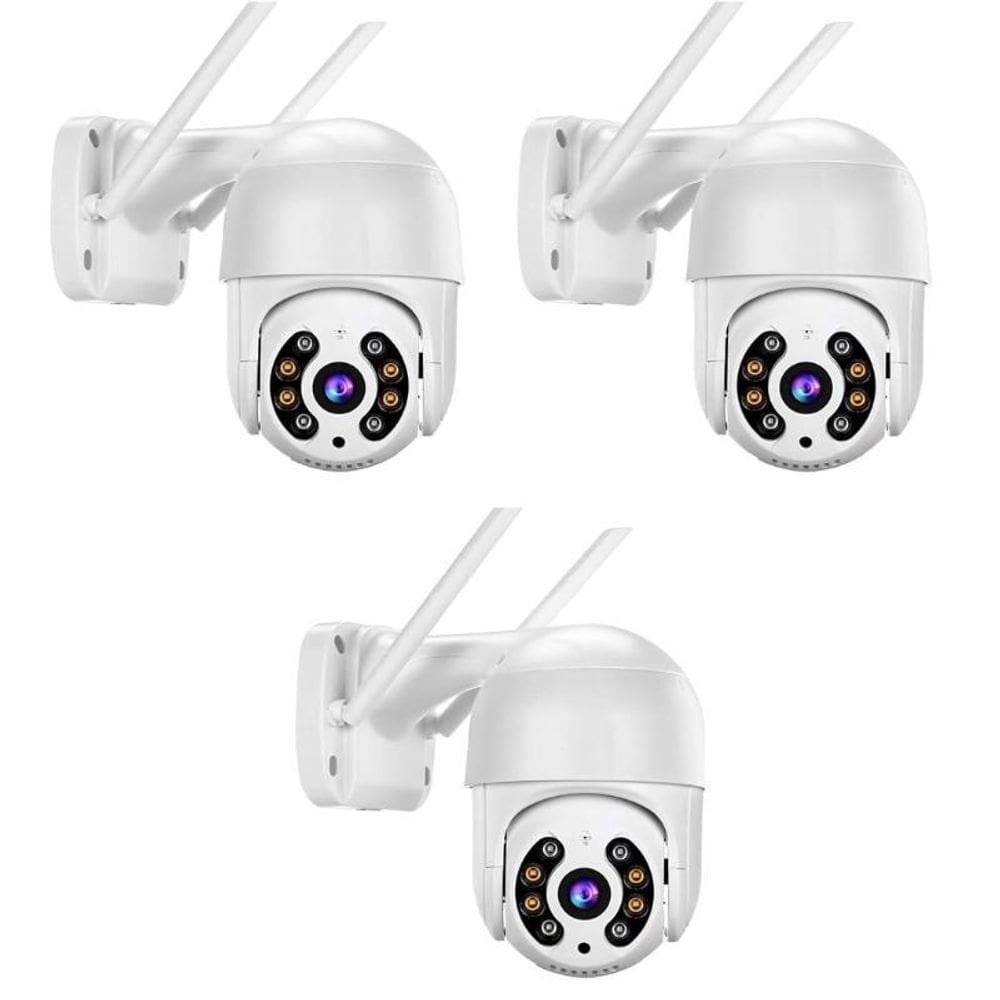 Kit 3 Câmera Segurança Externa App Yoosee Sem Fio Full Hd