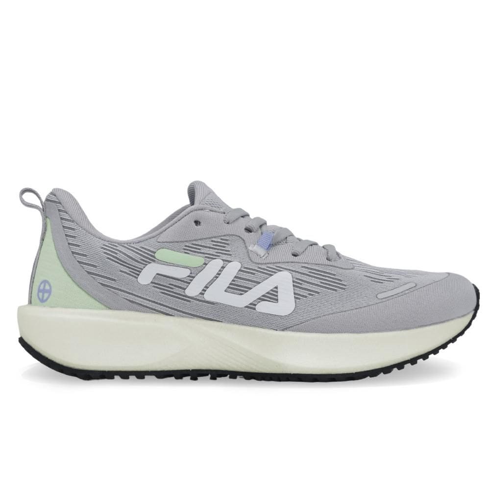 Tênis Fila Float Fenix Prata Azul Claro e Limão
