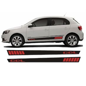 Adesivo lateral para gol g5 g6 g7 faixa gr9 colante tuning