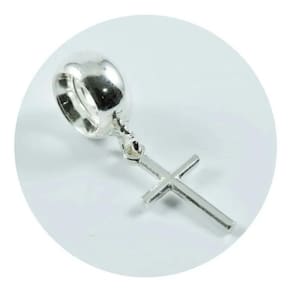 Berloque em prata 925 cruz 7x13mm - ponte vecchio joias