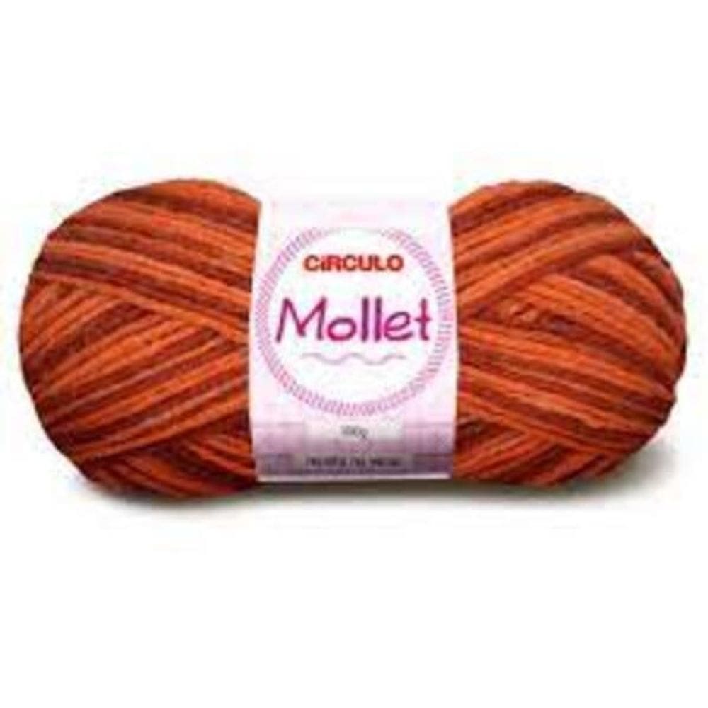 Lã mollet círculo cor mesclada 100g - 9223