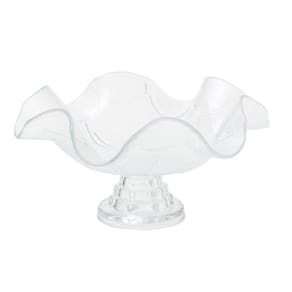 Fruteira de mesa em vidro com pé - estilo romano