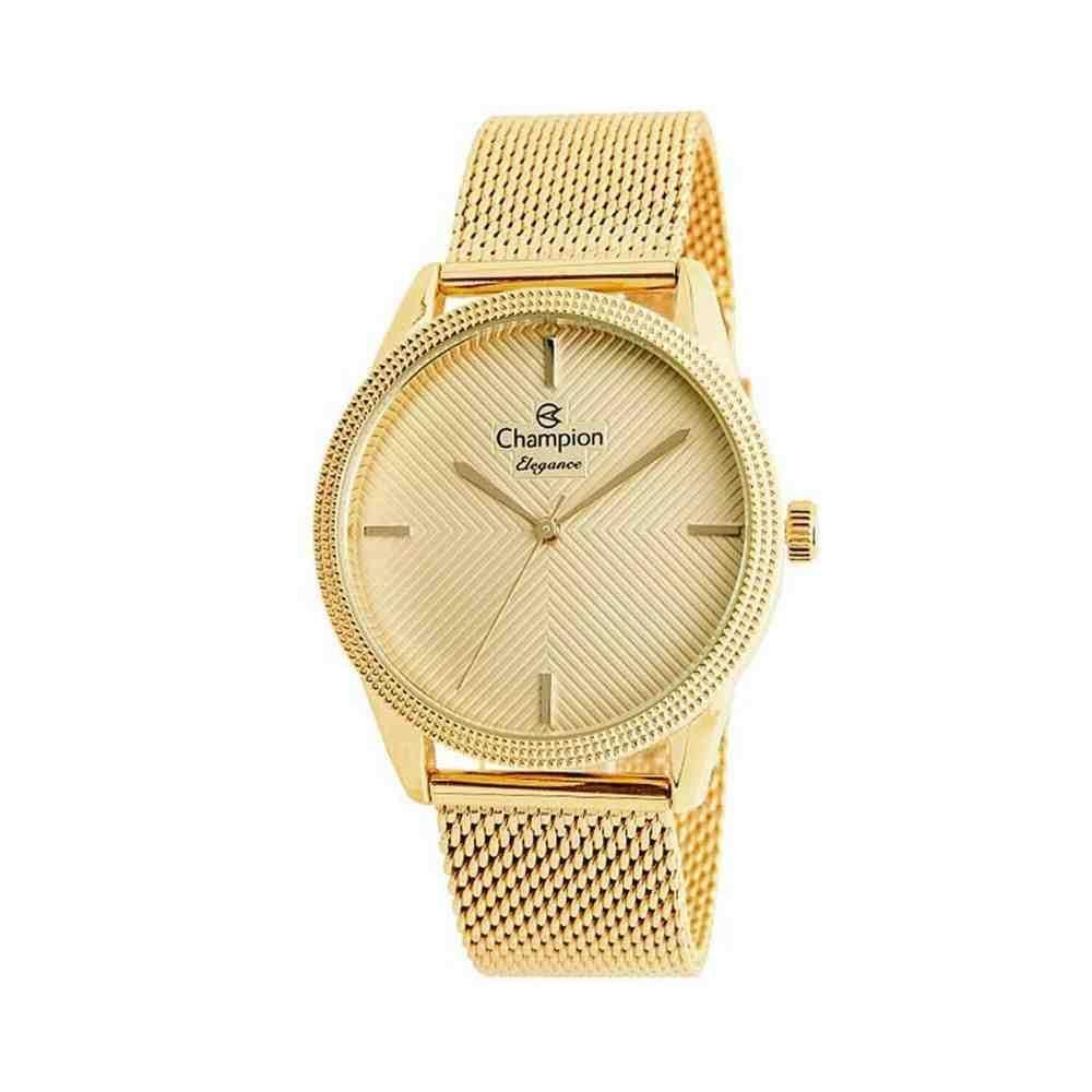 Relógio dourado feminino champion cn24397w