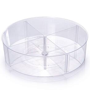 Organizador giratório porta maquiagem 4 divisórias cristal