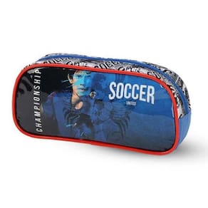Estojo Escolar Soccer - Azul