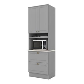 Torre Quente 1 Forno Americana Cinza com Tampo Calcare – Henn