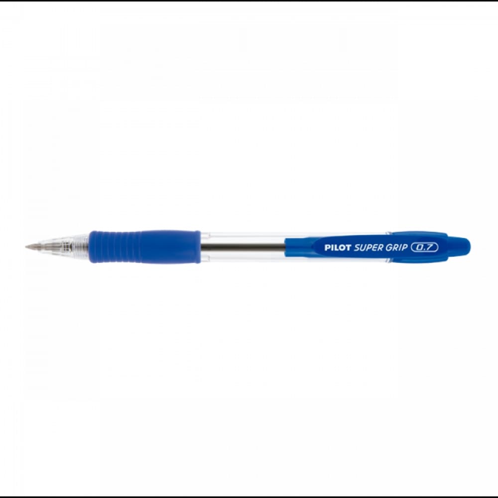 Caneta super grip bp 10r f 0.7 azul pilot 12 unidades