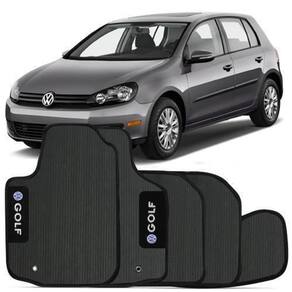 Tapete automotivo golf - borracha pvc bordado linha black