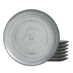 Jogo De Pratos Fundo Cerâmica Kit 6Pc 25Cm Kya Gray Alleanza