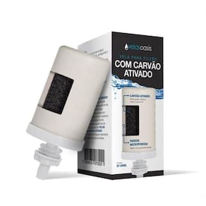 Vela de carvão ativado oasis para filtro de barro 04 un