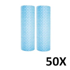 Kit 50 panos perfex multiuso microfibra lava seca 21x29cm