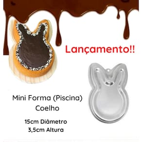 Mini Forma Ballerine Coelho - Alumínio (15x3,5cm) P