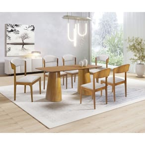 Sala de Jantar Moderna com 6 Cadeiras 1,80x0,90m - Brindisi - Art Salas