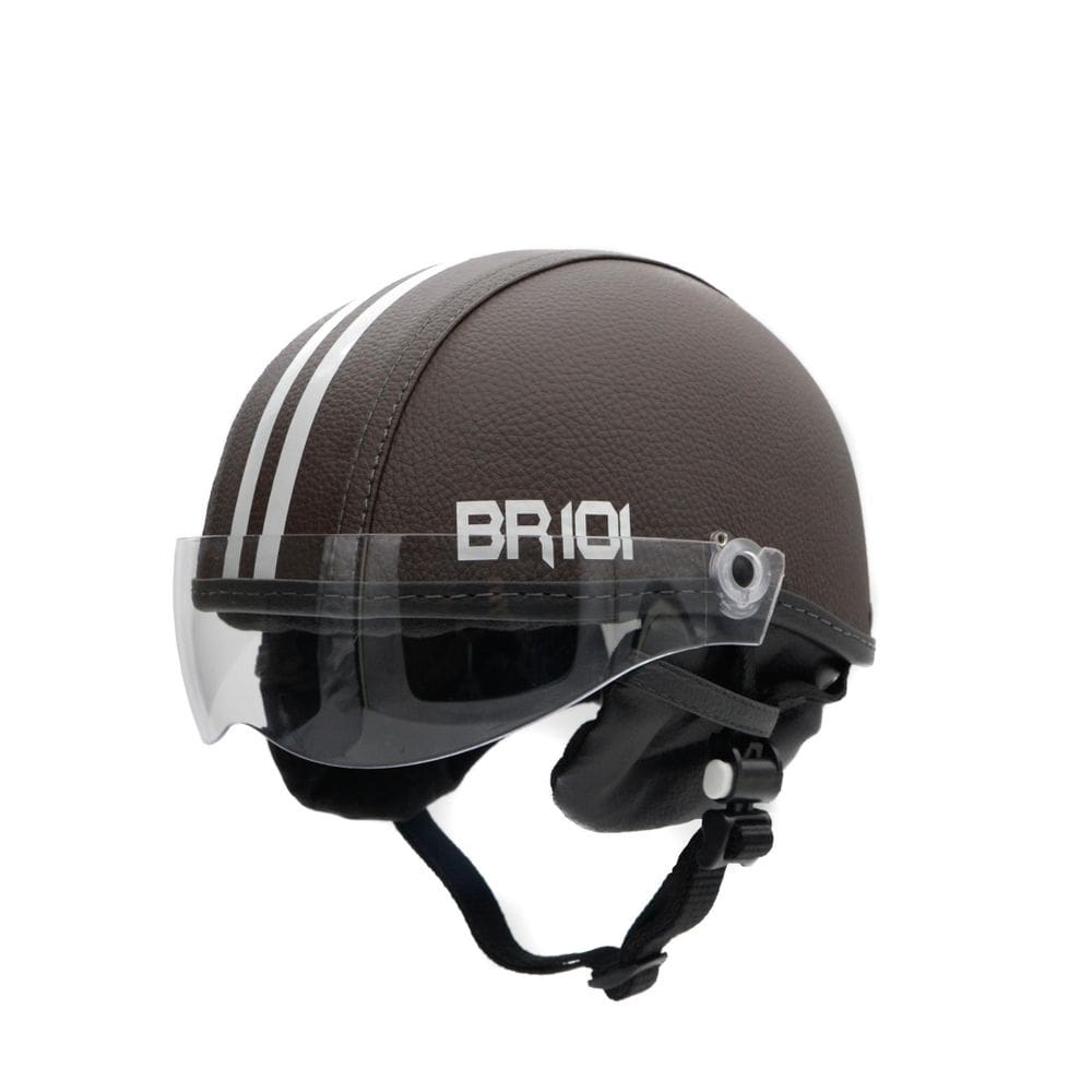 Capacete coquinho br 101 café cristal p - scooter/bike