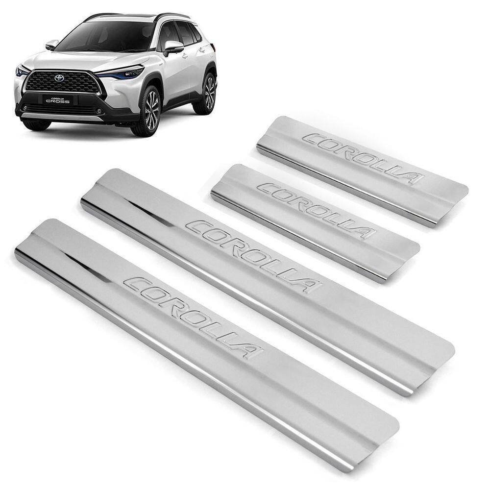 Soleira aço inox brasikar corolla cross 2020-2022