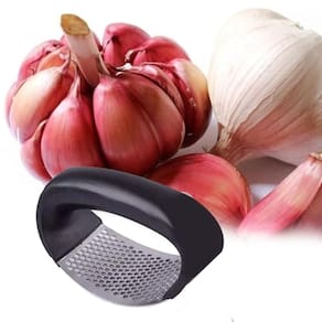 Espremedor De Alho Fácil E Prático Amassador Triturador Inox Inox Manual